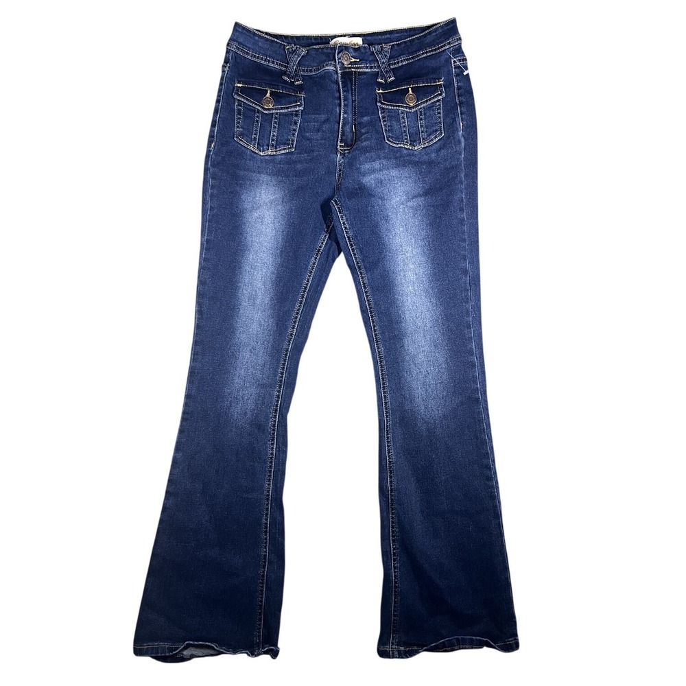 Bamboo Original Denim Women's Size 11 Blue Bootcut Flare Jeans‎ Stretch